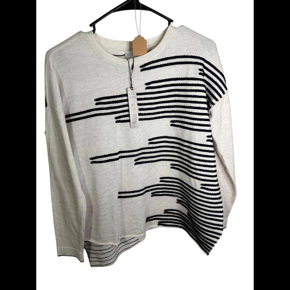 Sweaters - NIC+ZOE Striped Knit Sweater - White Multi XS